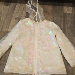 Urband Republic Size 5/6 Iridescent Sequin Jacket with Hood